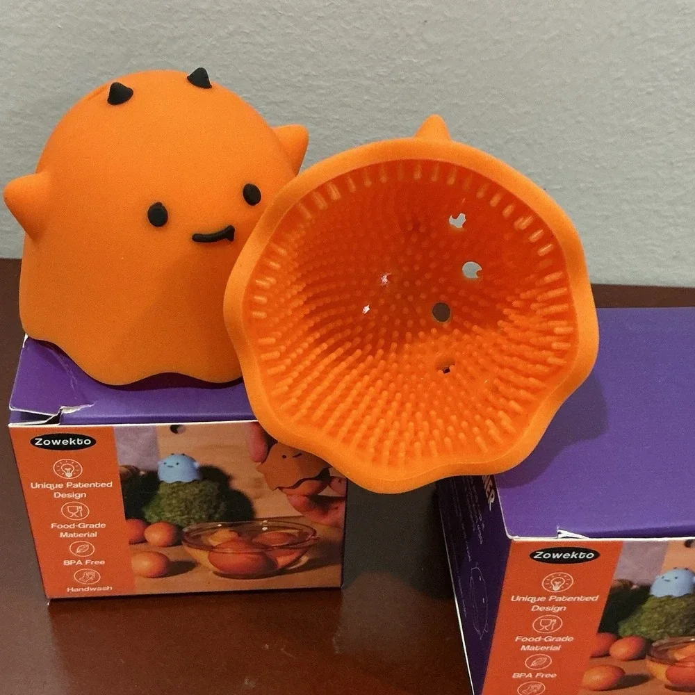 Silicone Egg Brush Cleaner Egg Washer for Fresh Eggs Halloween Scrubber Lot Of 2